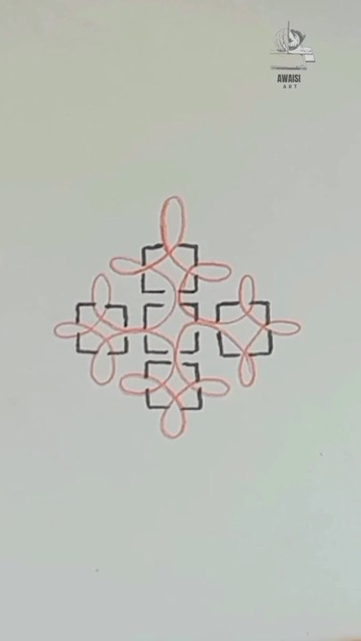 Mandalastyle pattern, Rangoli design