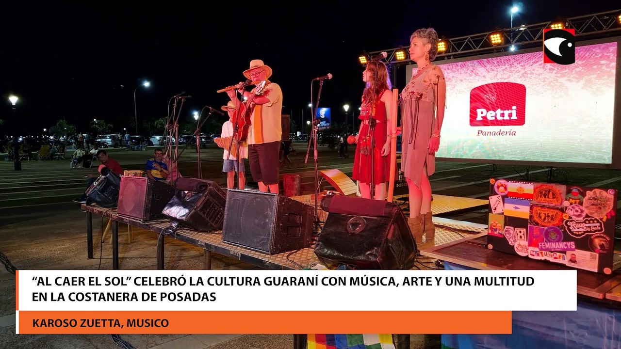 Al Caer el Sol celebró la cultura guaraní con música, arte y una multitud en la costanera de Posadas Karoso Zuetta