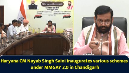 Haryana CM Nayab Singh Saini inaugurates various schemes under MMGAY 2.0 in Chandigarh