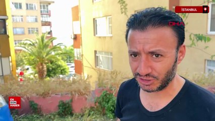 Avcılar'da 7 katlı binanın çatısındaki beton parçalar düştü