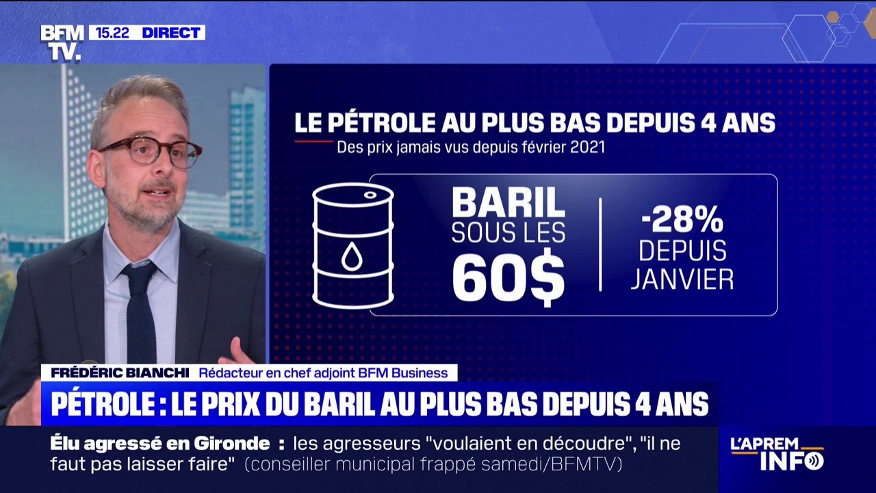 Le baril de pétrole passe sous les 60 dollars