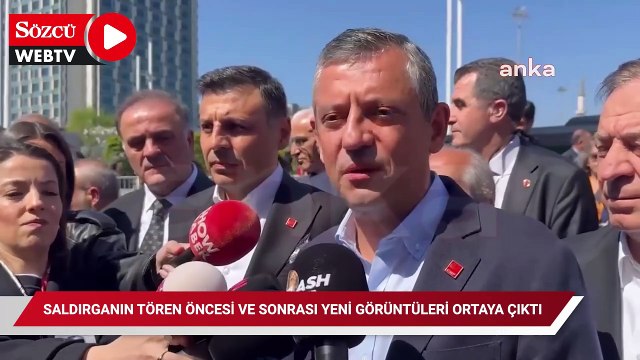Saldırganın tören öncesi ve sonrası yeni görüntüleri ortaya çıktı, Özgür Özel’i takip etmiş, arkasından gelip beklemiş