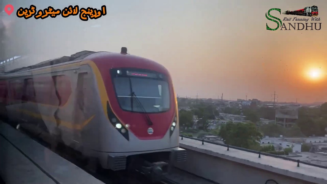 Bullet Train of Punjab  Orange Line Metro Train  Urban Transit Journey - Rail Fanning With Sandhu