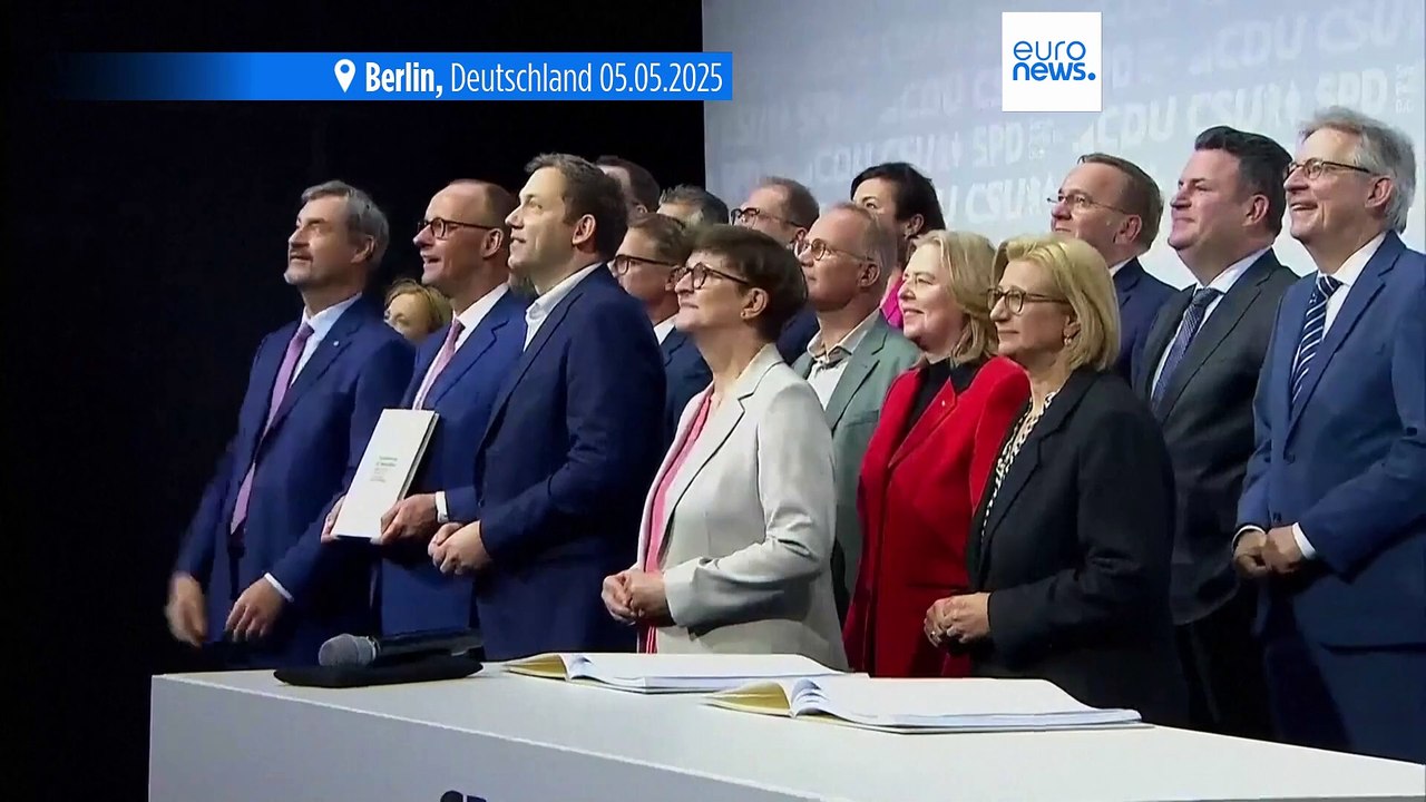 Union und SPD haben Koalitionsvertrag unterzeichnet