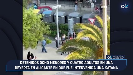 Detenidos ocho menores y cuatro adultos en una reyerta en Alicante en que fue intervenida una katana