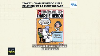 Une fausse couverture de Charlie Hebdo : Zelensky en train de monnayer la mort du pape