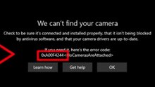 How do I fix camera error 0xA00F4244 on Windows 11 / 10