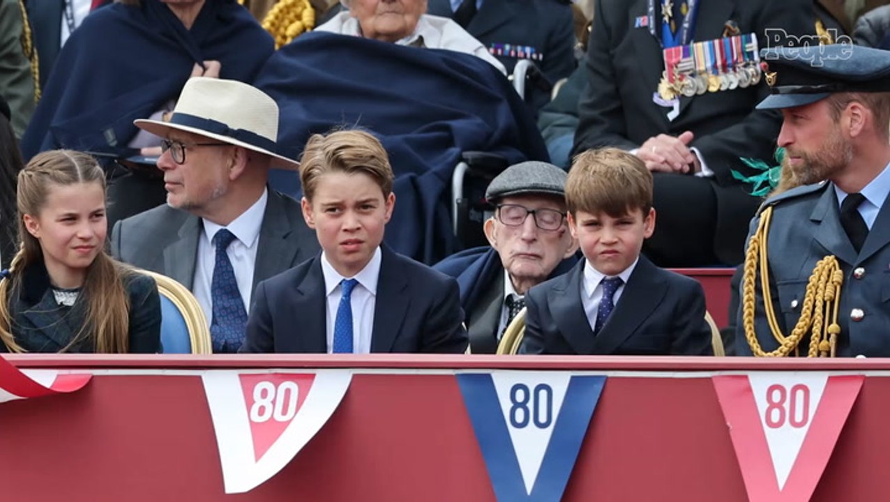 Prince George, Princess Charlotte and Prince Louis Make Rare Appearance for Historic VE Day Outing