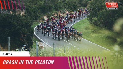 Crash in the peloton - Stage 2 - La Vuelta Femenina 25 by Carrefour.es