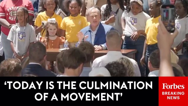 Texas Governor Greg Abbott Signs Major School Choice Legislation Into Law