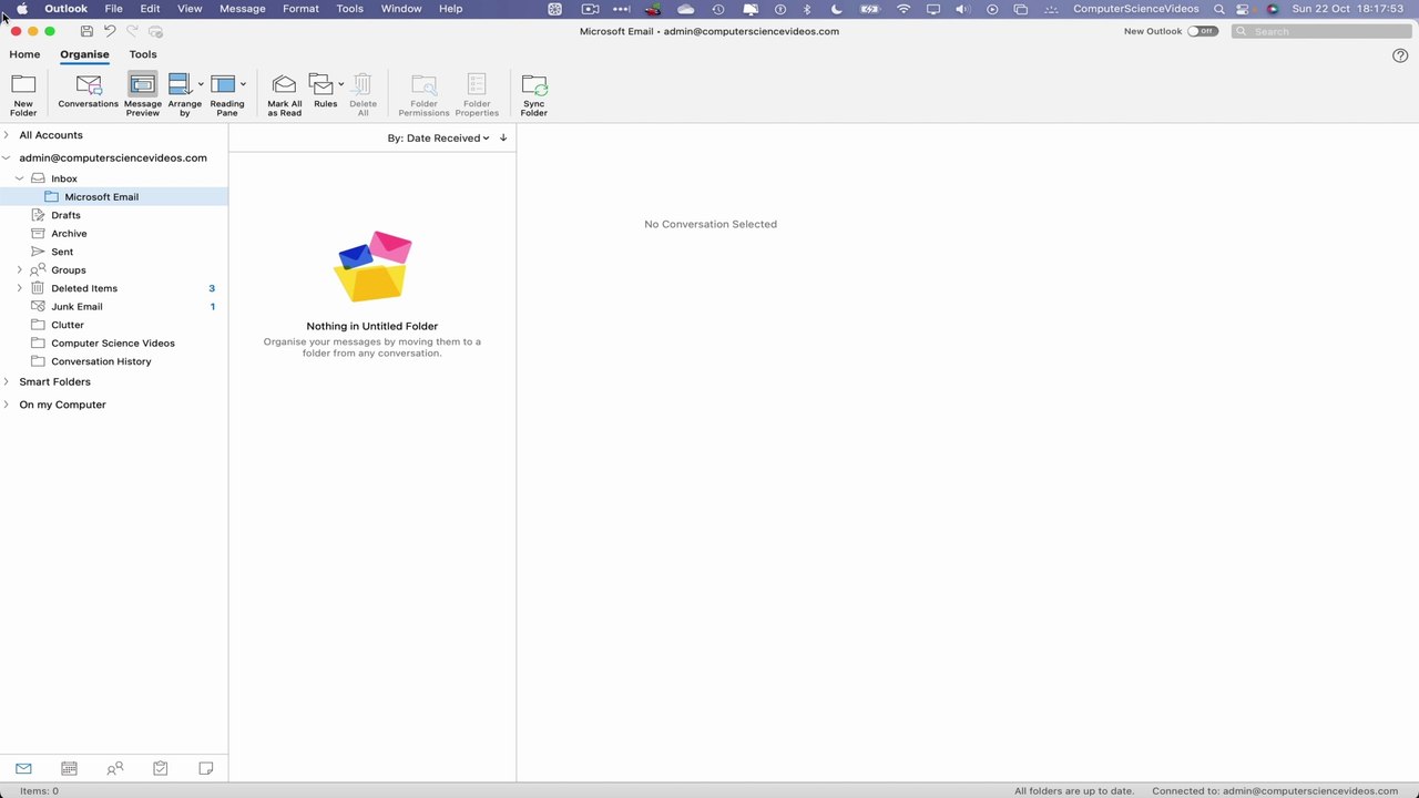 How to CREATE a Folder On Microsoft Outlook Using a Mac / Desktop Computer - Basic Tutorial | New