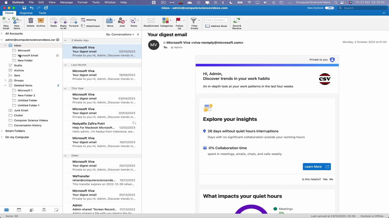 How to RECOVER a Deleted Folder On Microsoft Outlook Using a Mac Computer - Basic Tutorial | New