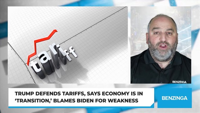 Trump Defends Tariffs, Says Economy Is in ‘Transition,’ Blames Biden for Weakness