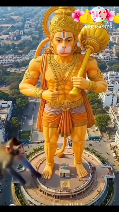 बंदर ने पहनाई माला