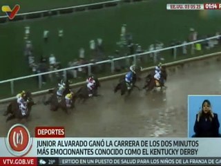 El jinete venezolano Junior Alvarado conquistó el primer lugar del Kentucky Derby 2025