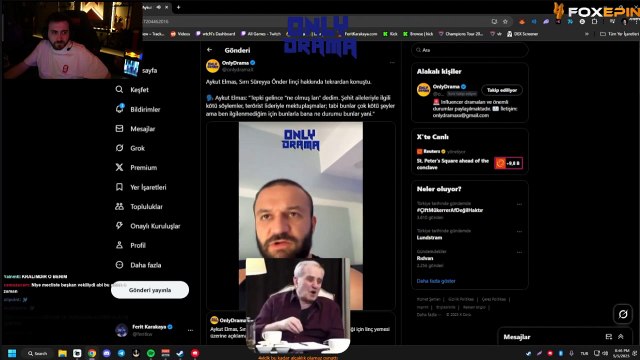 wtcN, Aykut Elmas'ın, Sırrı Süreyya Önder açıklaması hakkında ve ülkedeki genel durumlar hakkında konuştu.
