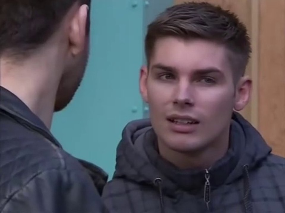 Hollyoaks Freddie Roscoe Punches Ste Hay 4th April 2014