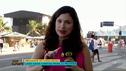 Palco do show de Lady Gaga começa a ser desmontado no RJ