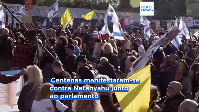 Protestos em Israel depois de governo ter anunciado planos para tomar toda a Faixa de Gaza