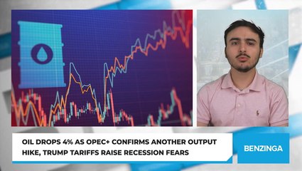 Oil Drops 4% as OPEC+ Confirms Another Output Hike, Trump Tariffs Raise Recession Fears