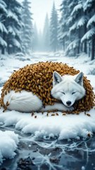 🔹"Frozen in Fear: Wolf Covered in Millions of Yellow Bees! 🐺🐝💛" #foryou #viral #10mviews #animalrescue