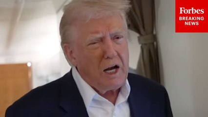 Trump Reacts To Polls By Accusing Media Of Being 'Corrupt' During Press Gaggle On Air Force One