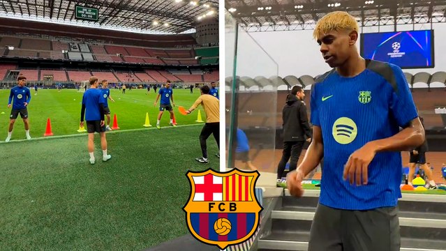 Barcelona: El equipo de Hansi Flick entrena bajo la lluvia previo al juego ante Inter de Milán en Champions League