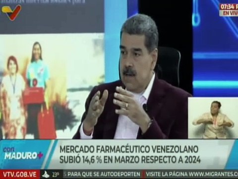 Presidente Nicolás Maduro: El 90% de los productos farmacéuticos son hechos en Venezuela