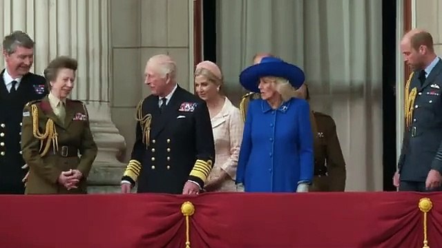 Royals Family Watches VE Day Flypast from Buckingham Palace Balcony