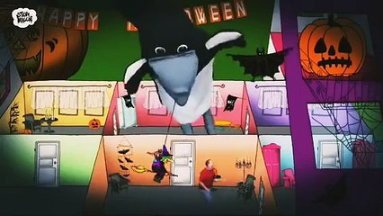 Halloween Wheels on the Bus, With Maggie And Steve Finger Family and Spooky Haunted Dollshouse
