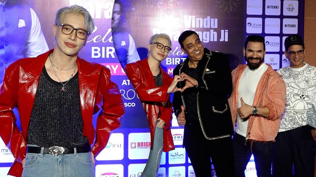 K-Pop Singer Aoora Attends Indian Actor Vindu Dara Singh's Mega B'day Bashi In Mumbai | India