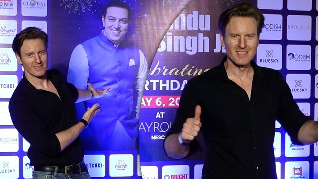 Alexx O'nell The American Actor Graces Indian Actor Vindu Dara Singh's Grand B'day Bashi In Mumbai