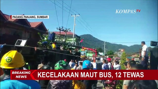 Detik-Detik Bus ALS Kecelakaan di Padang Panjang, Ini Rekaman CCTV nya!
