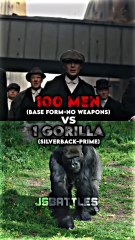100 Men vs 1 Gorilla