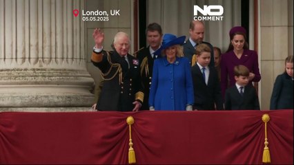 Britische Royals feiern 80. Siegestag mit Menschenmenge