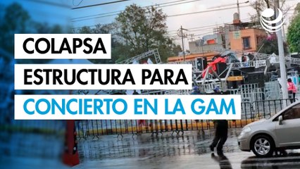 Colapsa estructura de escenario para concierto en la alcaldía Gustavo A. Madero; deja siete heridos