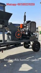 Mobile hammer crusher powered by diesel engine for fine sand making for limestone construction and demolition waste,  concrete block, brick, coal gangue, portable sand crusher, mobile hammer mill manufacturer
