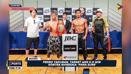 Pedro Taduran, target ang K.O. win kontra Shigeoka: 'Para Sure'