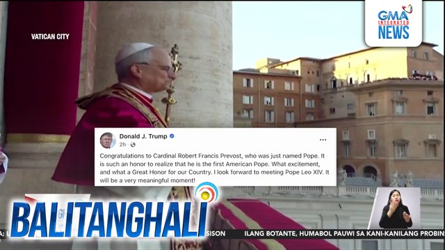 U.S. President Donald Trump at U.S. VP JD Vance, binati si Pope Leo XIV | Balitanghali