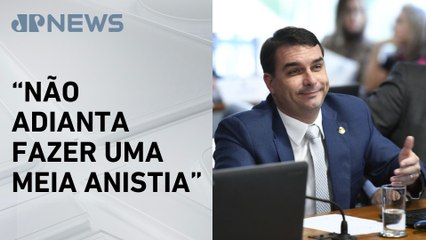 Flávio Bolsonaro diz que vai cobrar Alcolumbre sobre anistia