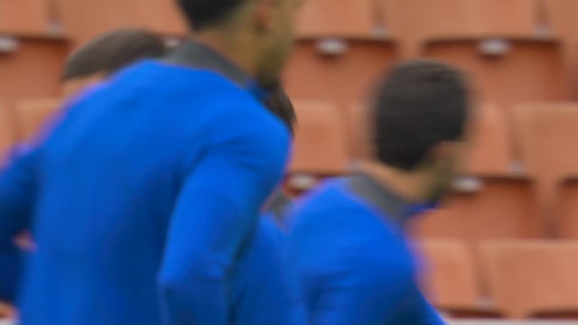 Barcelona training ahead of Inter Milan champions league semi final trip level at 3-3