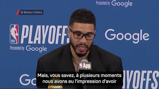 Boston Celtics - Jayson Tatum : J'aurais pu mettre plus de pression