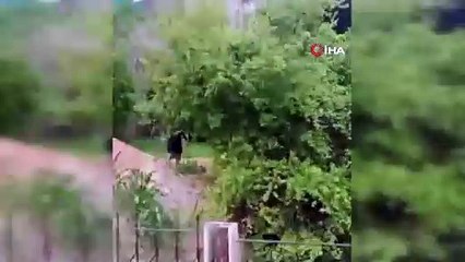 Dilenci ile zabıta arasında film gibi kovalamaca kamerada