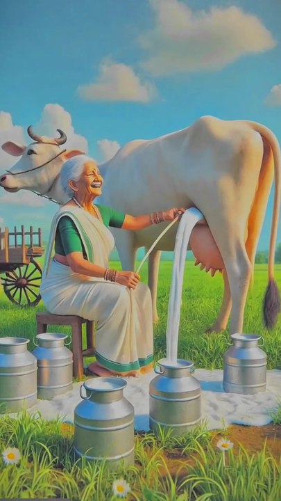 Grandma had a super cow that gives a lot of milk 😱 #facebookviral #foryouシ #BunnyAdventure #trend #amazingfacts #animation #indian #bestoftheday #trending #explore  #cartoon #Amazing #shorts #AI #duck #animals @follwer @Highlights @everyone @Facebook