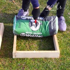 A satisfying front lawn transformation using concrete! 💯✨