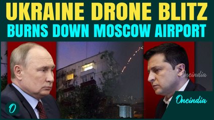Breaking:Russia's BIGGEST Airport Bombed in huge drone strike by Ukraine ahead of V-Day celebrations