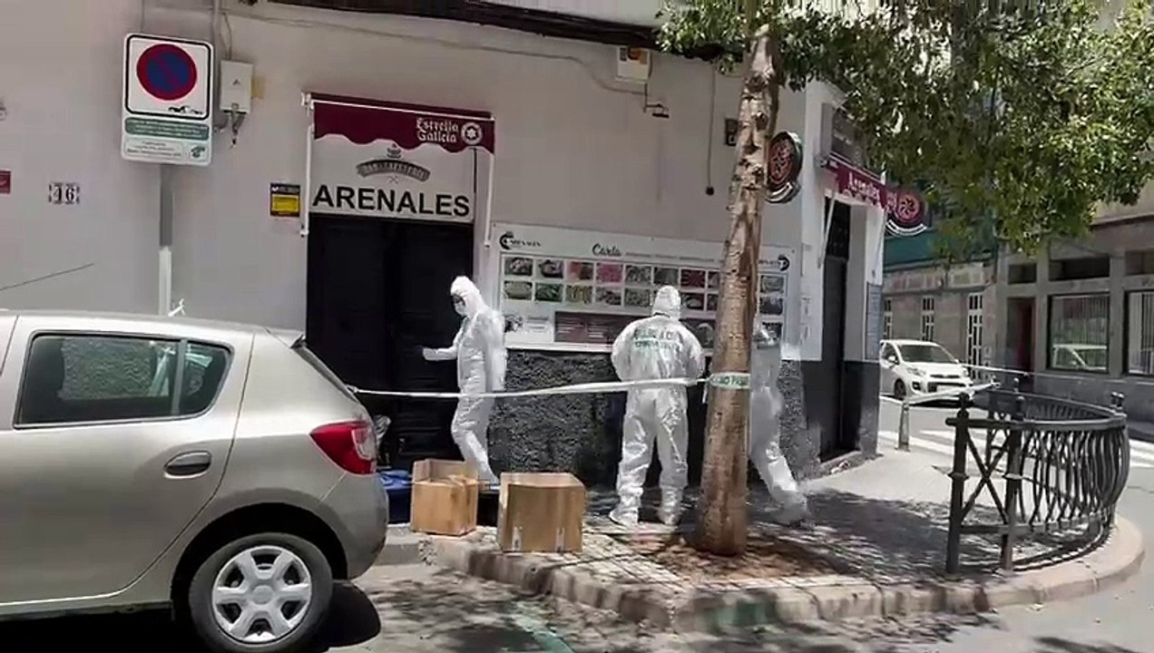 Momento de la detención en Las Palmas de Gran Canaria