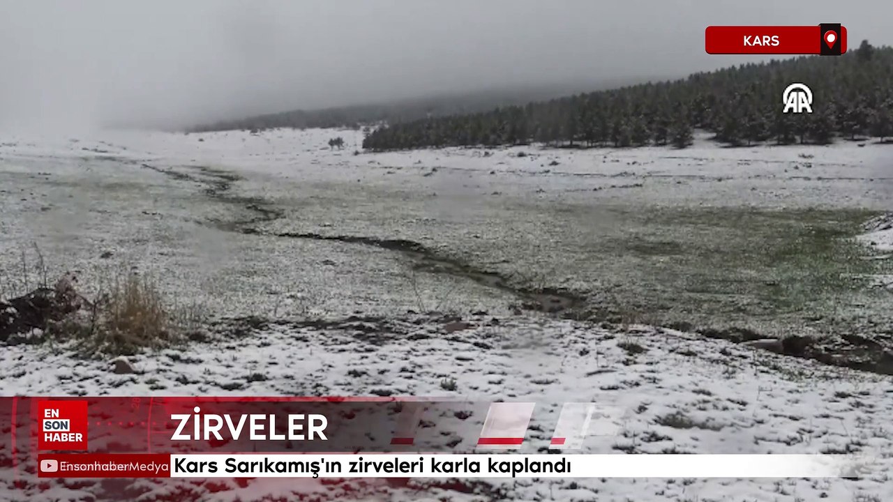 Kars Sarıkamış'ın zirveleri karla kaplandı