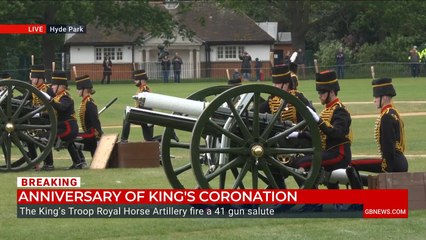 WATCH IN FULL: 41-gun salute is held for King's Coronation anniversary