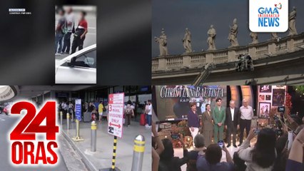 24 Oras: (Part 2) snatcher na nambibiktima ng mga commuter sa Commonwealth Ave., arestado; pagparada nang paharap sa NAIA T1 AT T2, bawal na; inflation rate, bumagal sa 1.4% nitong Abril, atbp.